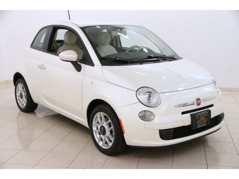 Bianco Perla (Pearl White) Fiat 500 Pop.  Click to enlarge.
