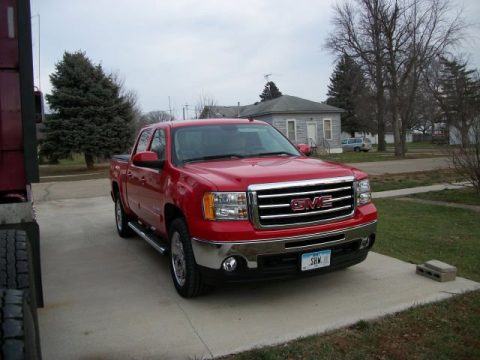 Fire Red GMC Sierra 1500 SLT Crew Cab 4x4.  Click to enlarge.