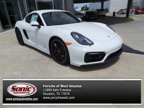 White Porsche Cayman GTS.  Click to enlarge.