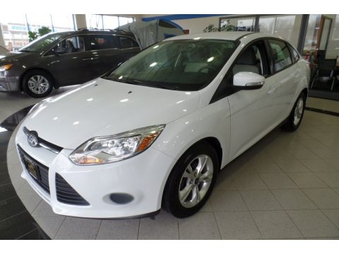 Oxford White Ford Focus SE Sedan.  Click to enlarge.