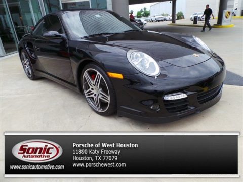 Black Porsche 911 Turbo Coupe.  Click to enlarge.