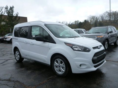Frozen White Ford Transit Connect XLT Wagon.  Click to enlarge.