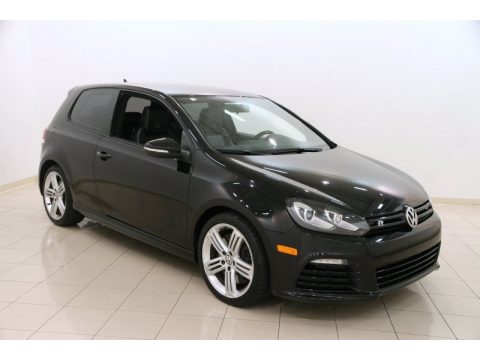 Deep Black Pearl Metallic Volkswagen Golf R 2 Door 4Motion.  Click to enlarge.