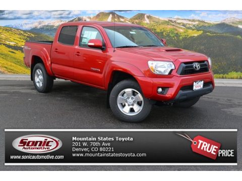 Barcelona Red Metallic Toyota Tacoma V6 Double Cab 4x4.  Click to enlarge.