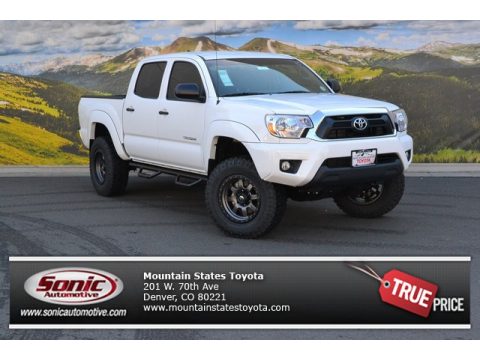 Super White Toyota Tacoma V6 Double Cab 4x4. Click to enlarge. Super White Toyota Tacoma V6 Double Cab 4x4. Click to enlarge.