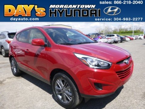 Garnet Red Hyundai Tucson GLS AWD.  Click to enlarge.