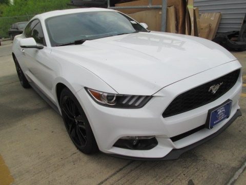 Oxford White Ford Mustang EcoBoost Premium Coupe.  Click to enlarge.