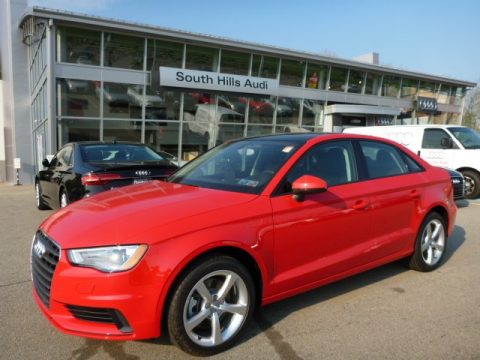 Brilliant Red Audi A3 2.0 Premium quattro.  Click to enlarge.