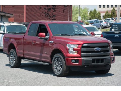 Ruby Red Metallic Ford F150 Lariat SuperCab 4x4.  Click to enlarge.