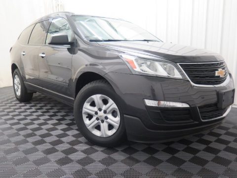 Cyber Gray Metallic Chevrolet Traverse LS AWD.  Click to enlarge.