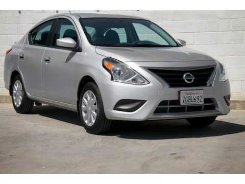 Brilliant Silver Nissan Versa 1.6 SV Sedan.  Click to enlarge.
