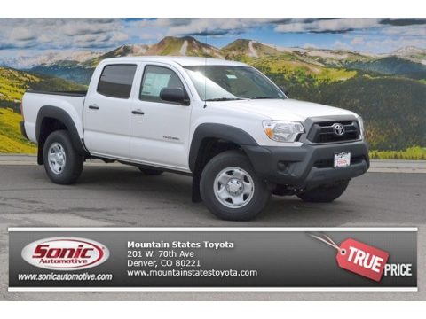 Super White Toyota Tacoma V6 Double Cab 4x4.  Click to enlarge.