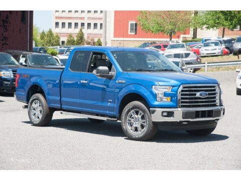 Blue Flame Metallic Ford F150 XLT SuperCab 4x4.  Click to enlarge.