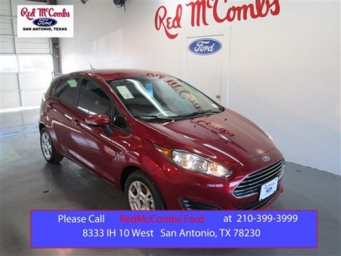 Ruby Red Metallic Ford Fiesta SE Hatchback.  Click to enlarge.