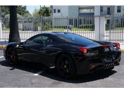 Nero (Black) Ferrari 458 Italia.  Click to enlarge.