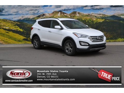 Frost White Pearl Hyundai Santa Fe Sport AWD.  Click to enlarge.
