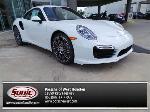 White Porsche 911 Turbo Coupe.  Click to enlarge.