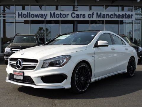 Cirrus White Mercedes-Benz CLA 45 AMG.  Click to enlarge.