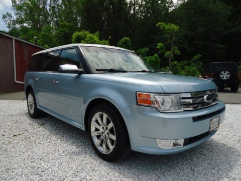 Light Ice Blue Metallic Ford Flex Limited AWD.  Click to enlarge.