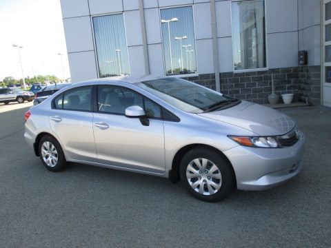 Alabaster Silver Metallic Honda Civic LX Sedan.  Click to enlarge.