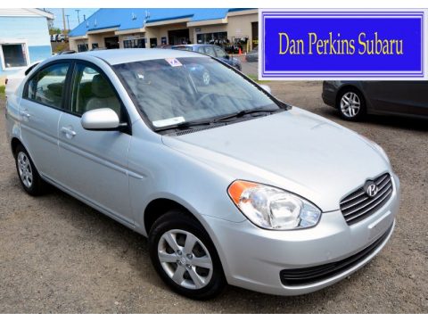 Platinum Silver Hyundai Accent GLS 4 Door.  Click to enlarge.