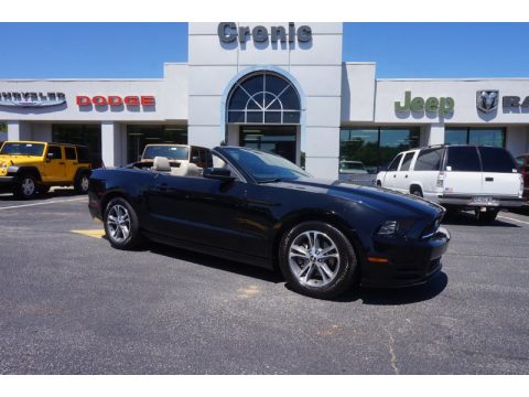 Black Ford Mustang V6 Premium Convertible.  Click to enlarge.