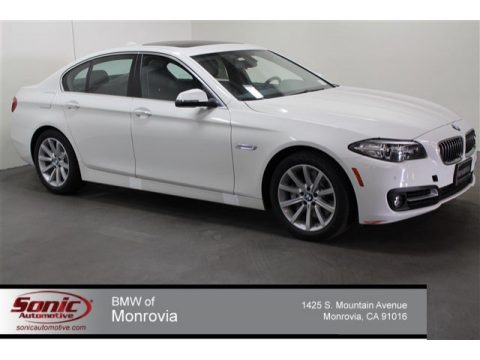 Alpine White BMW 5 Series 535d Sedan.  Click to enlarge.