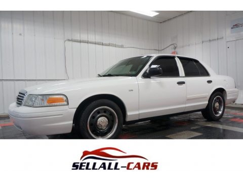 Vibrant White Ford Crown Victoria Police Interceptor.  Click to enlarge.