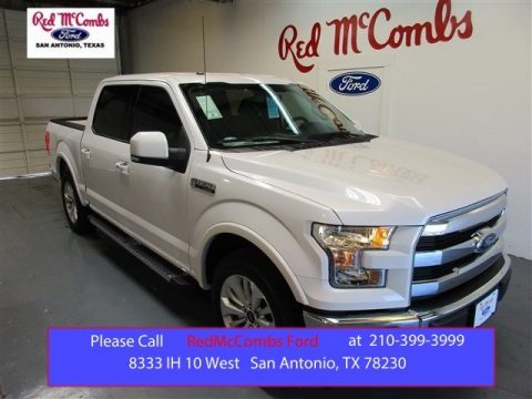 White Platinum Tricoat Ford F150 Lariat SuperCrew.  Click to enlarge.