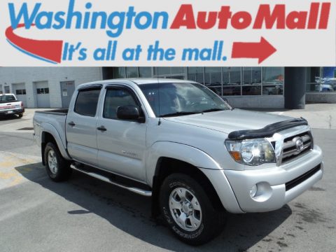 Silver Streak Mica Toyota Tacoma V6 SR5 TRD Double Cab 4x4.  Click to enlarge.