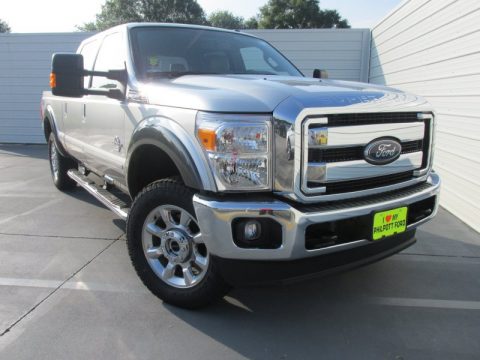 Ingot Silver Ford F250 Super Duty Lariat Crew Cab 4x4.  Click to enlarge.