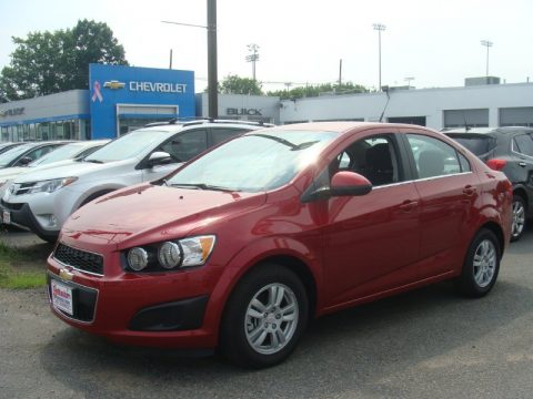 Crystal Red Tintcoat Chevrolet Sonic LT Sedan.  Click to enlarge.