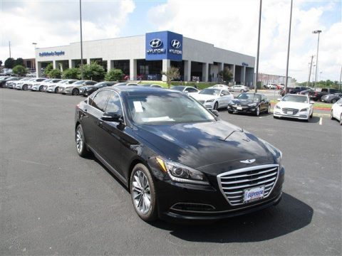 Caspian Black Hyundai Genesis 3.8 Sedan.  Click to enlarge.