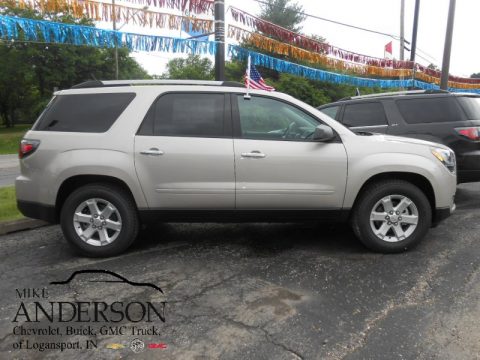 Champagne Silver Metallic GMC Acadia SLE.  Click to enlarge.