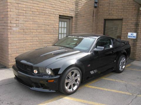 Black Ford Mustang Saleen S281 Supercharged Coupe.  Click to enlarge.