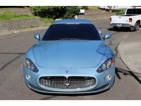 Argento Luna (Light Blue) Maserati GranTurismo S.  Click to enlarge.