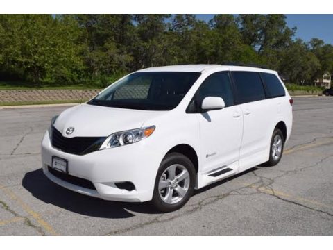 Super White Toyota Sienna LE.  Click to enlarge.