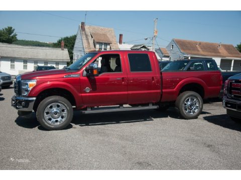 Ruby Red Ford F350 Super Duty Lariat Crew Cab 4x4.  Click to enlarge.
