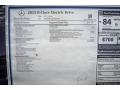  2015 Mercedes-Benz B Electric Drive Window Sticker #11