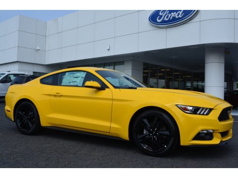 Triple Yellow Tricoat Ford Mustang EcoBoost Coupe.  Click to enlarge.