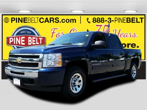 Imperial Blue Metallic Chevrolet Silverado 1500 LS Crew Cab 4x4.  Click to enlarge.