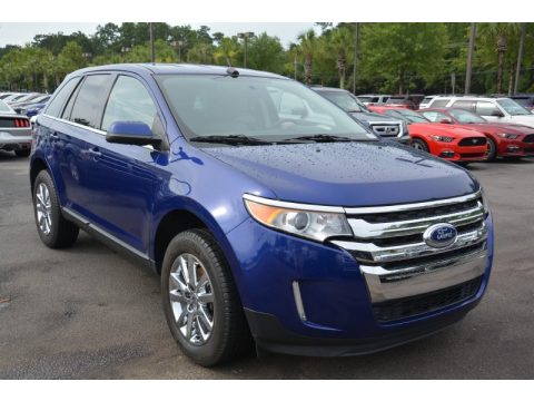 Deep Impact Blue Metallic Ford Edge Limited.  Click to enlarge.
