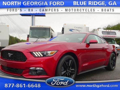 Ruby Red Metallic Ford Mustang EcoBoost Premium Coupe.  Click to enlarge.