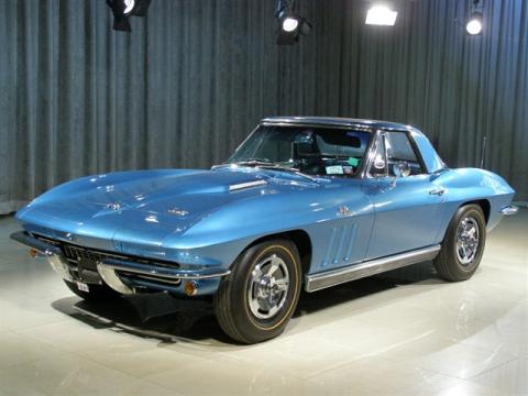 Nassau Blue Chevrolet Corvette Sting Ray Coupe.  Click to enlarge.