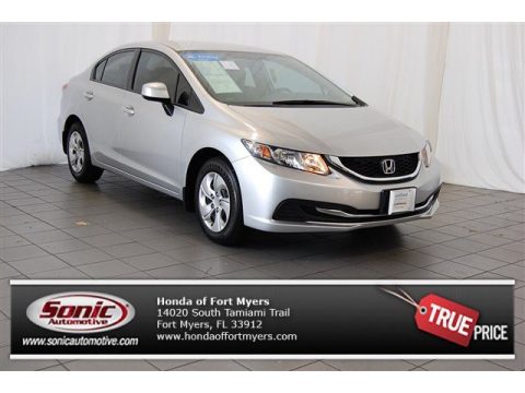 Alabaster Silver Metallic Honda Civic LX Sedan.  Click to enlarge.