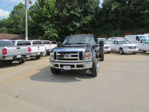 Black Ford F450 Super Duty Lariat Crew Cab 4x4 Dually.  Click to enlarge.