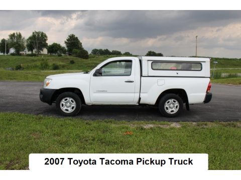 Super White Toyota Tacoma Regular Cab.  Click to enlarge.