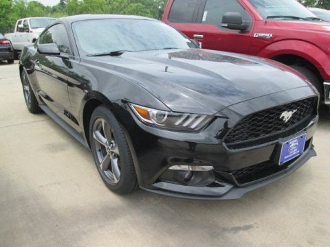 Black Ford Mustang EcoBoost Coupe.  Click to enlarge.