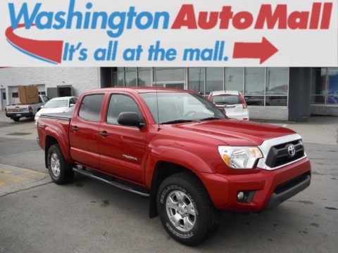 Barcelona Red Metallic Toyota Tacoma V6 TRD Double Cab 4x4.  Click to enlarge.