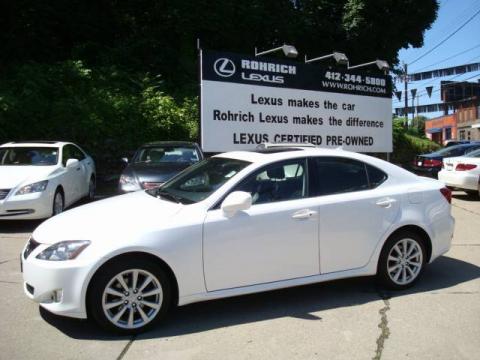 Starfire White Pearl 2008 Lexus IS 250 AWD with Black interior Starfire 